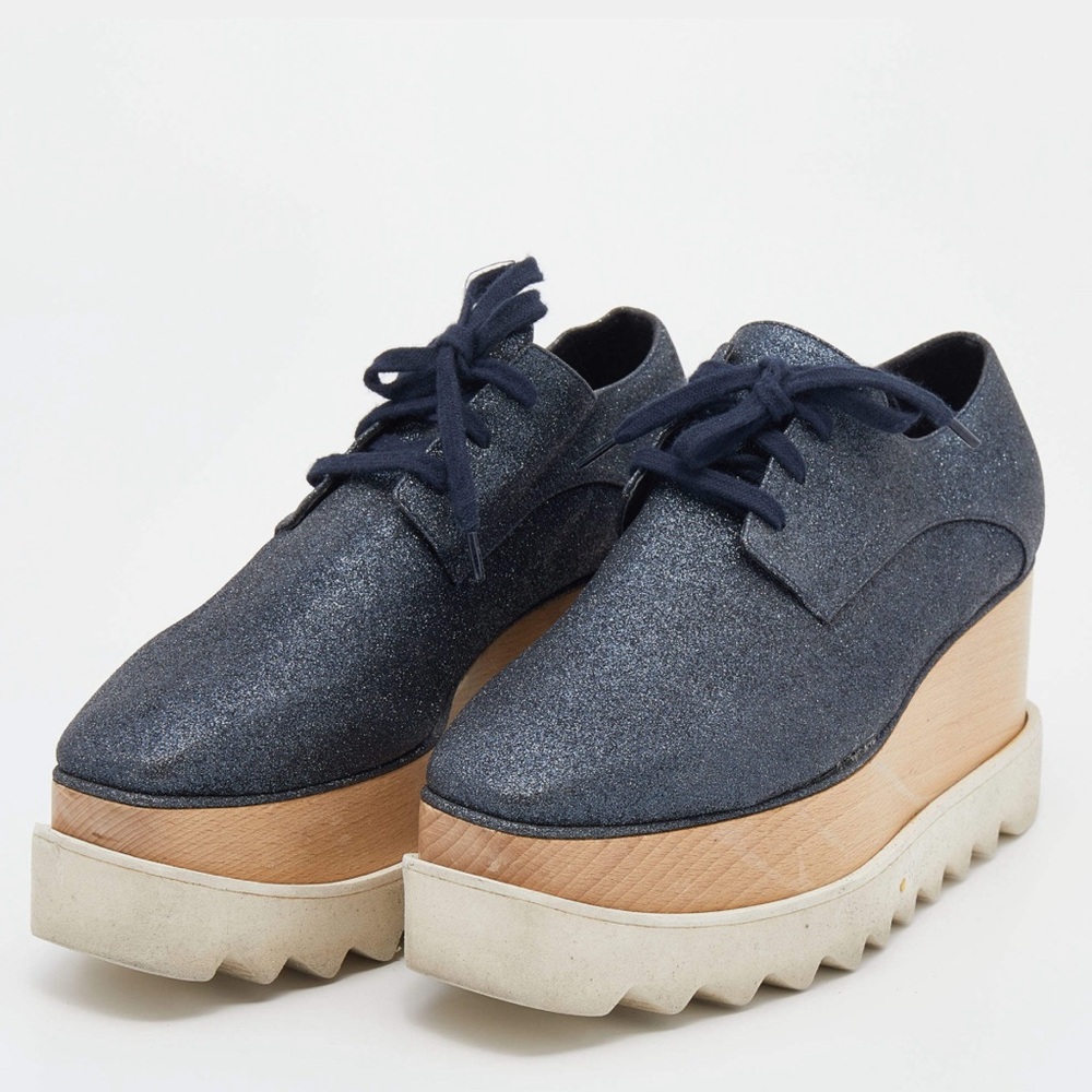Stella McCartney Elyse Glitter Platform Oxford